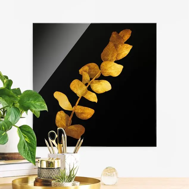 Super-Preis Gold - Eukalyptus auf Schwarz