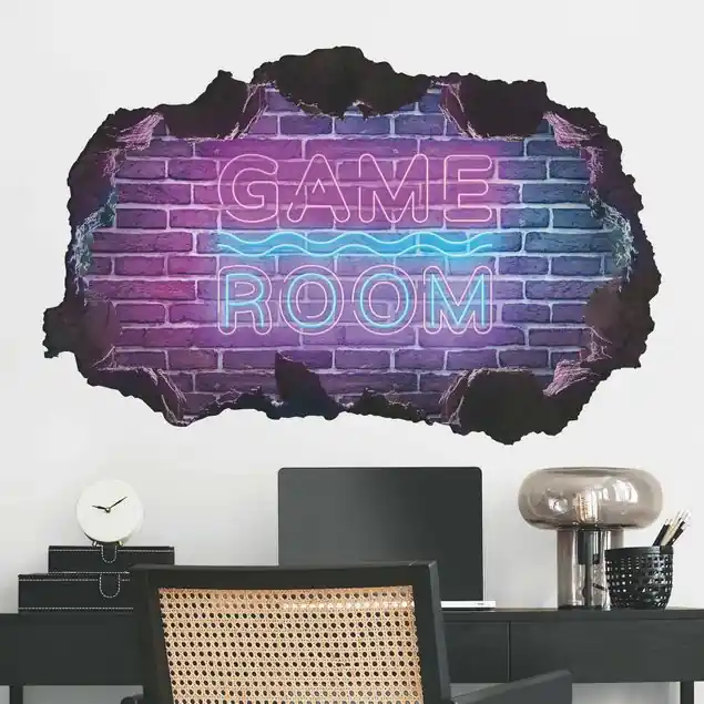 Neon Schrift Game Room Wandtattoo Versand Am Gleichen Tag