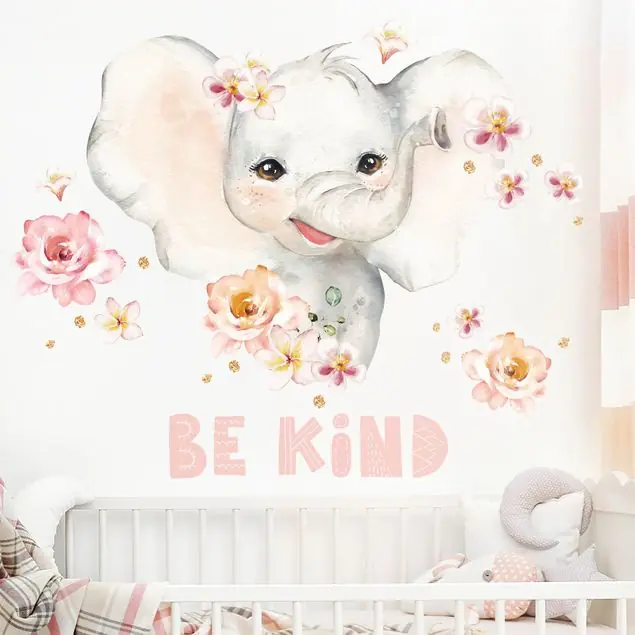 Sonderangebot Aquarell Elefant - Be kind Wandtattoo 25-teilig