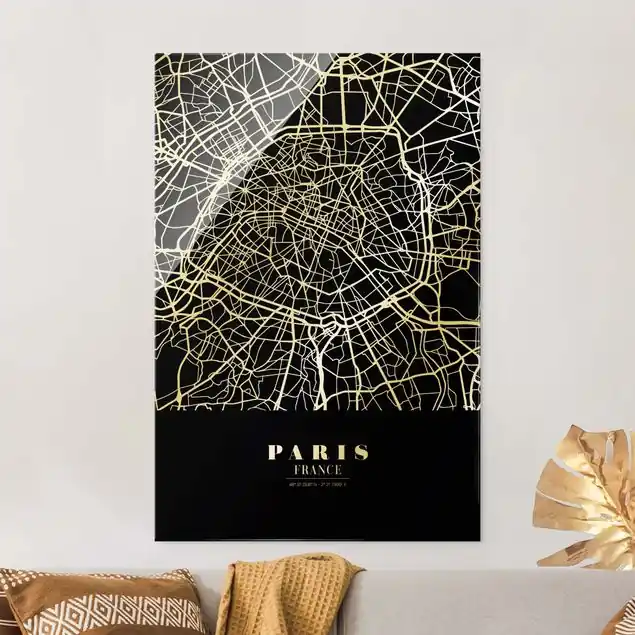 Stadtplan Paris - Klassik Schwarz Bestseller