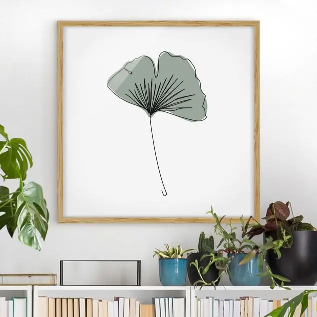 Gingko Blatt Line Art Bestpreis