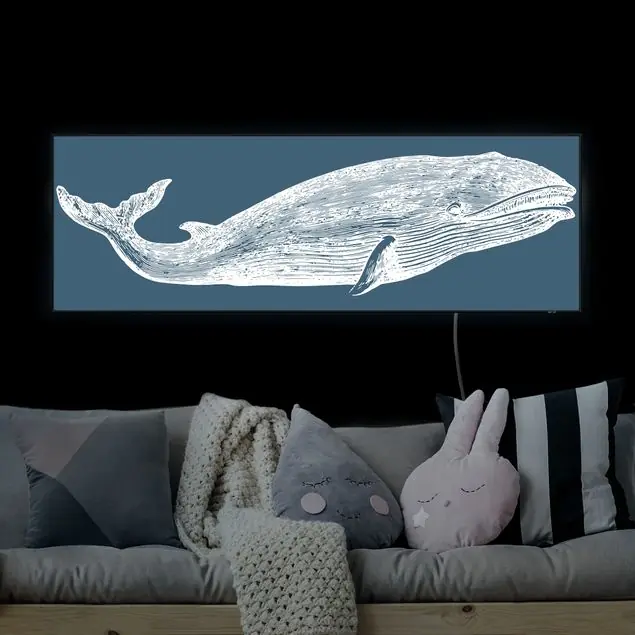 Illustration Wal auf Blau Sofort Bestellen