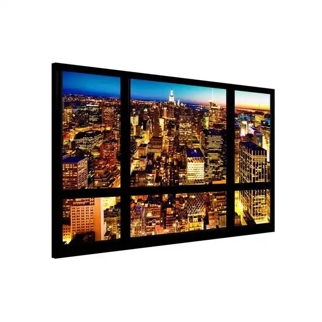 Kostenloser Rückversand Fensterblick New York bei Nacht