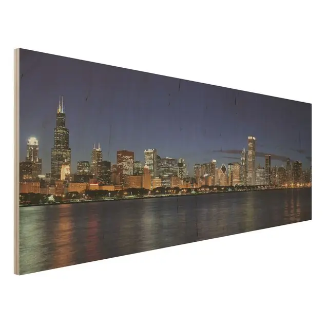 Chicago Skyline bei Nacht Rabatt