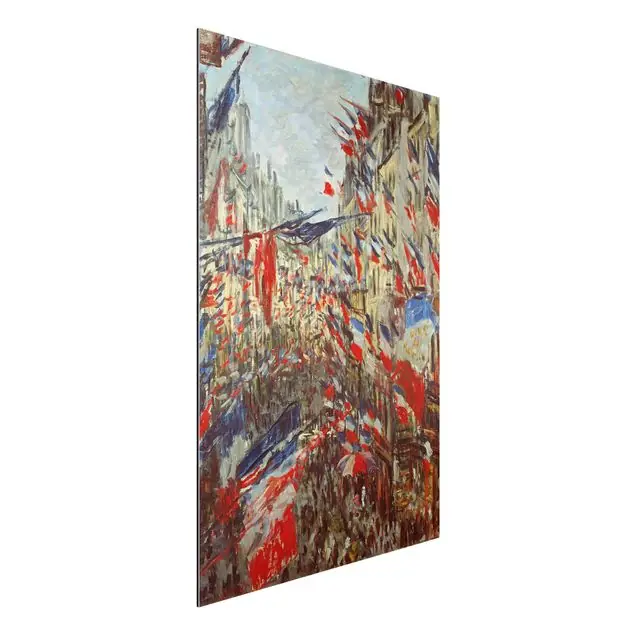 Geprüft Claude Monet - Straße im Flaggenschmuck