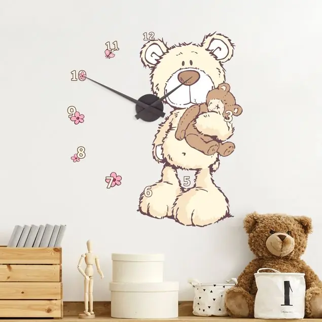 Saisonangebot NICI - Classic Bears Uhr Wandtattoo