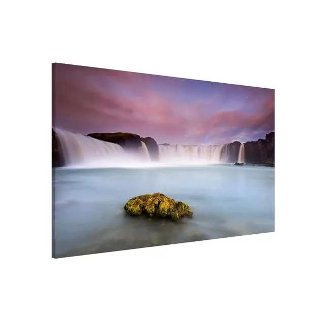 Goðafoss und der Mond Highlight
