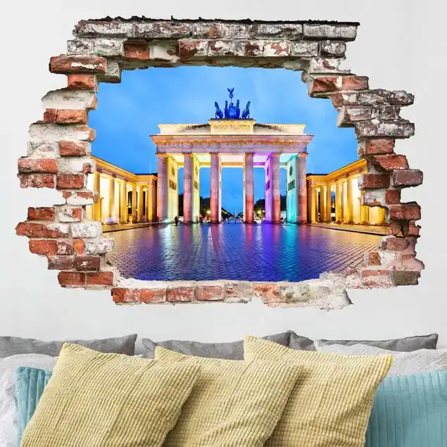 Preiswert Erleuchtetes Brandenburger Tor Wandtattoo