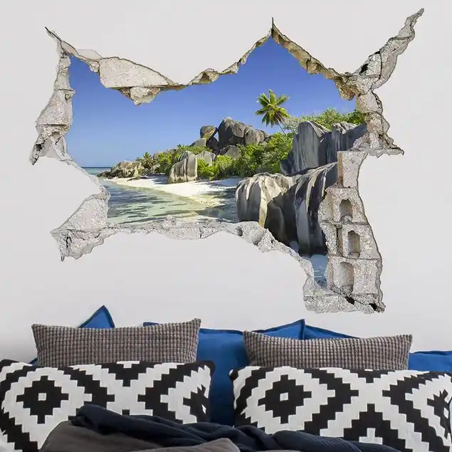 Angebot Traumstrand Seychellen Wandtattoo