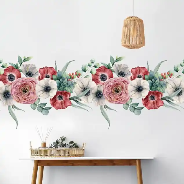 Direkt Vom Hersteller Aquarell Eukalyptus Bordüre XXL Wandtattoo