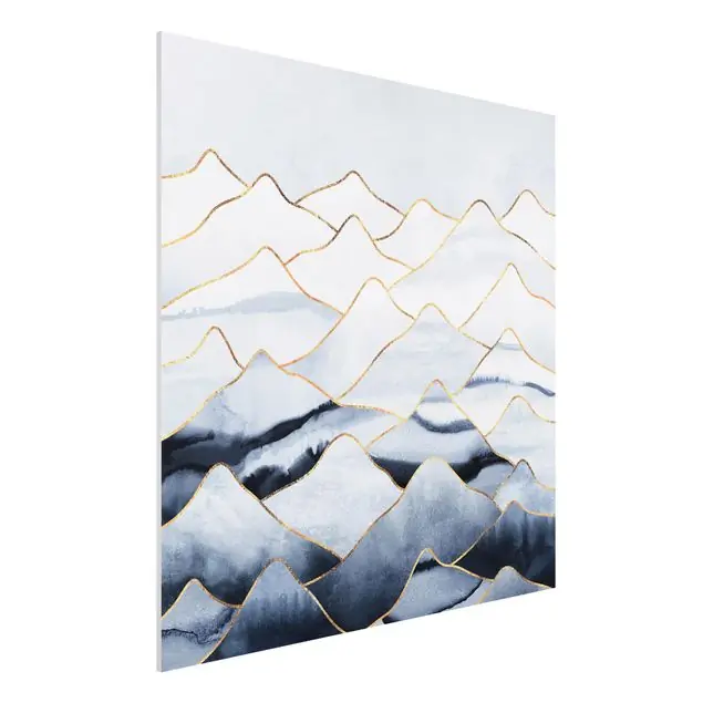 Aquarell Berge Weiß Gold Angebot