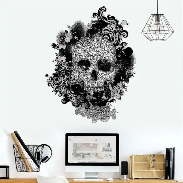 Schneller Versand No.503 Skull Wandtattoo