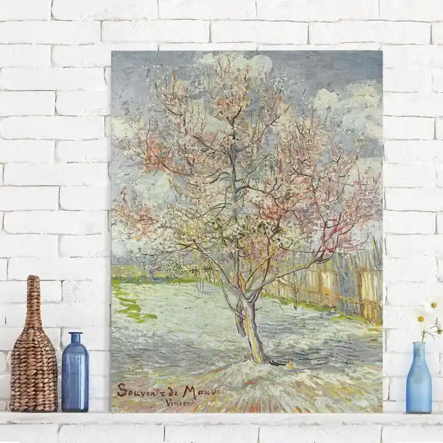 Vincent van Gogh - Blühende Pfirsichbäume Finale Aktion