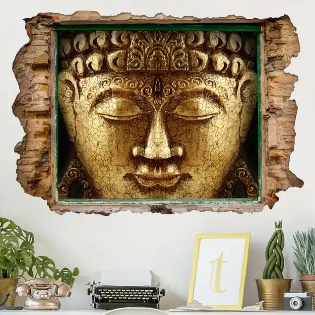 Vintage Buddha Wandtattoo Nur Heute