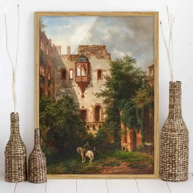 Garantierte Lieferung Carl Ludwig Fahrbach - Im Hof des Heidelberger Schlosses