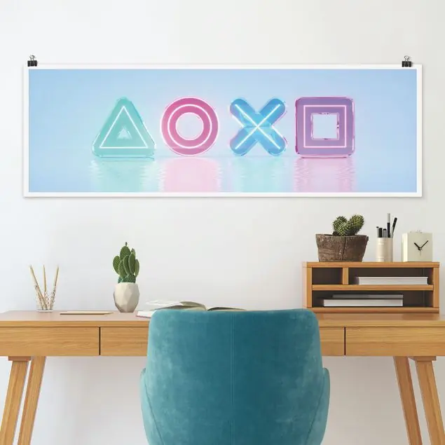 Neu Im Sortiment Neon Dreieck Kreis X Quadrat