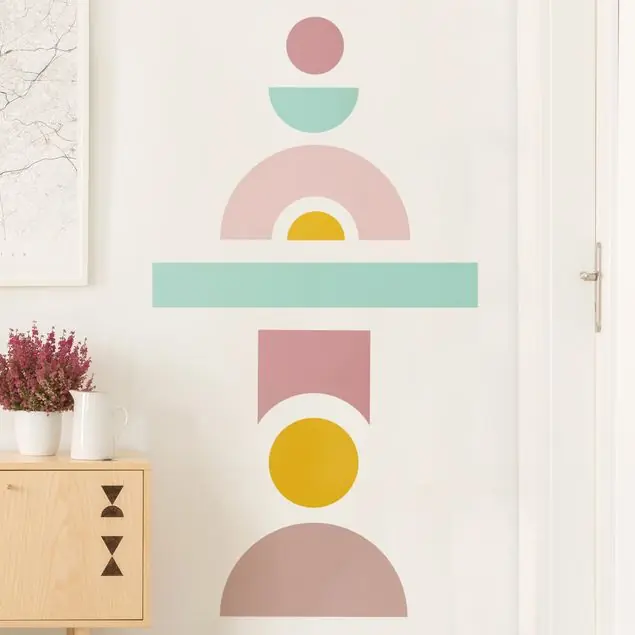 Zertifiziert Geometrische Formen Komposition III Wandtattoo 8-teilig