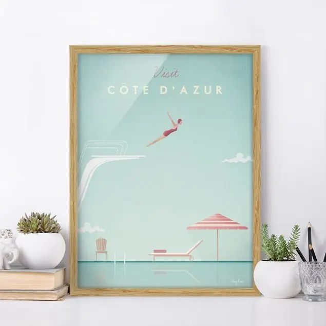 Reiseposter - Côte d´Azur Gratis Versand