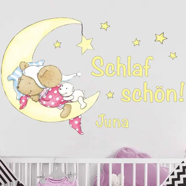 Preiswert Steinbeck - Lillebi Schlaf Schön! Wunschtext-Wandtattoo