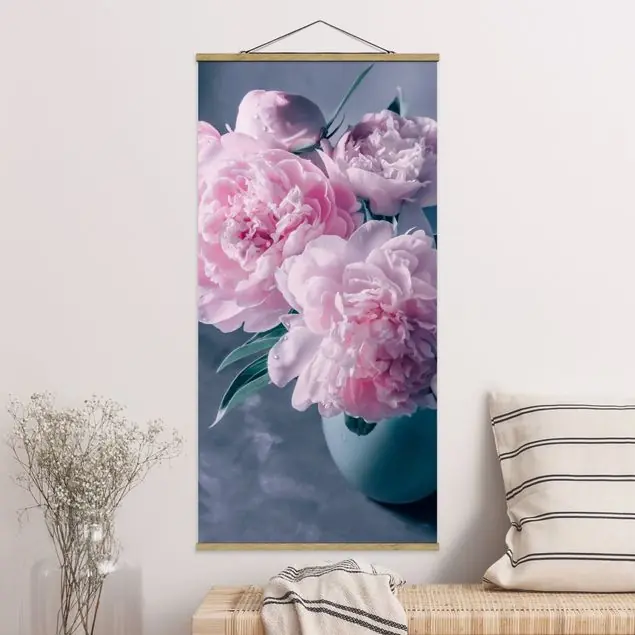 Vase mit Rosa Pfingstrosen Shabby Günstig