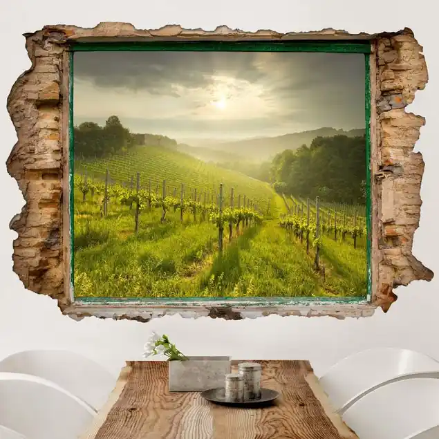 Begrenztes Angebot Sonnenstrahlen Weinberg Wandtattoo