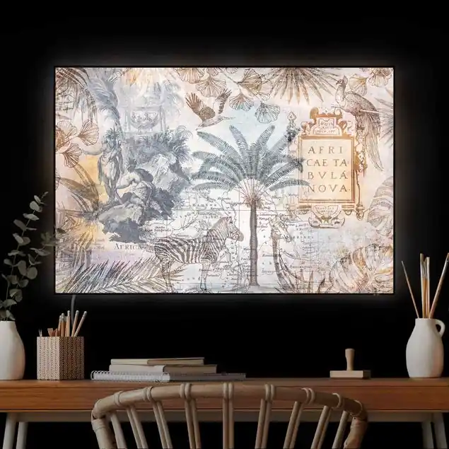 Preisknaller Vintage Collage Landkarte Afrika