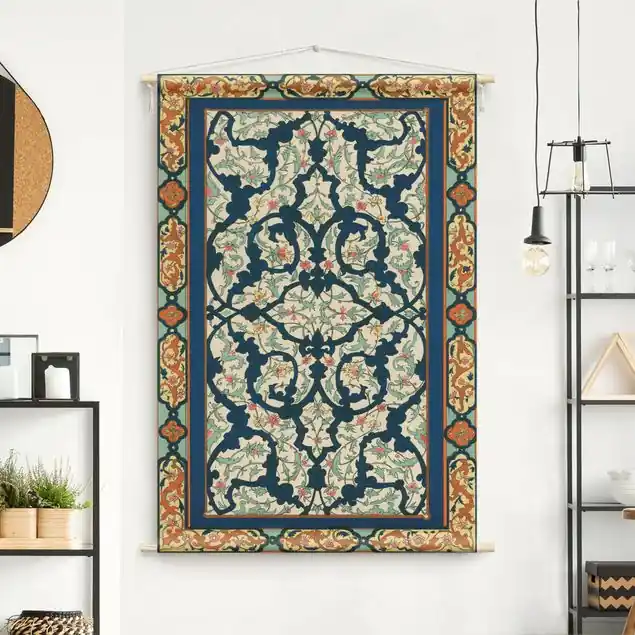 Sofort Bestellen Altmodischer Blauer Teppich