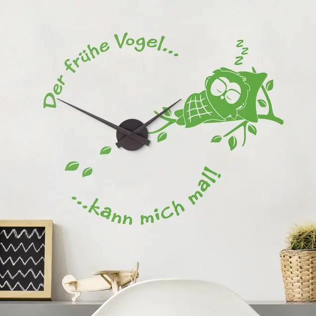Neuheit Der frühe Vogel Wandtattoo