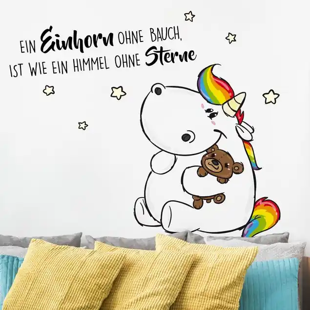 Pummeleinhorn - Himmel ohne Sterne Wandtattoo Geprüft