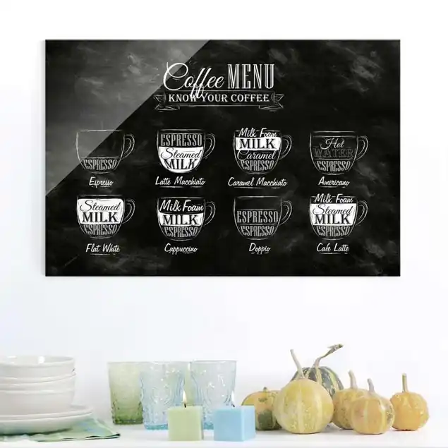 Kaffeesorten Kreidetafel Sonderaktion