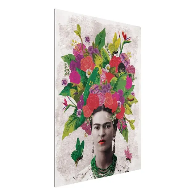 Frida Kahlo - Blumenportrait Kostenloser Versand