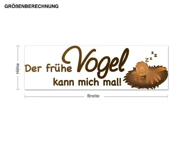 Expressversand Der frühe Vogel Wandtattoo