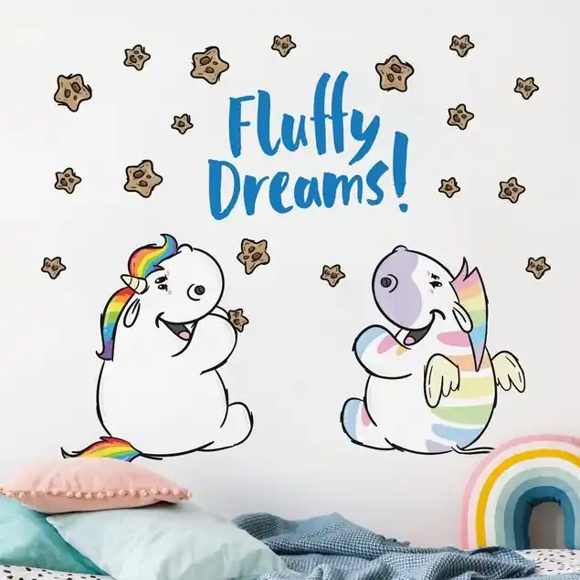 Pummeleinhorn - Fluffy Dreams Sternkekse Wandtattoo Mega-Angebot