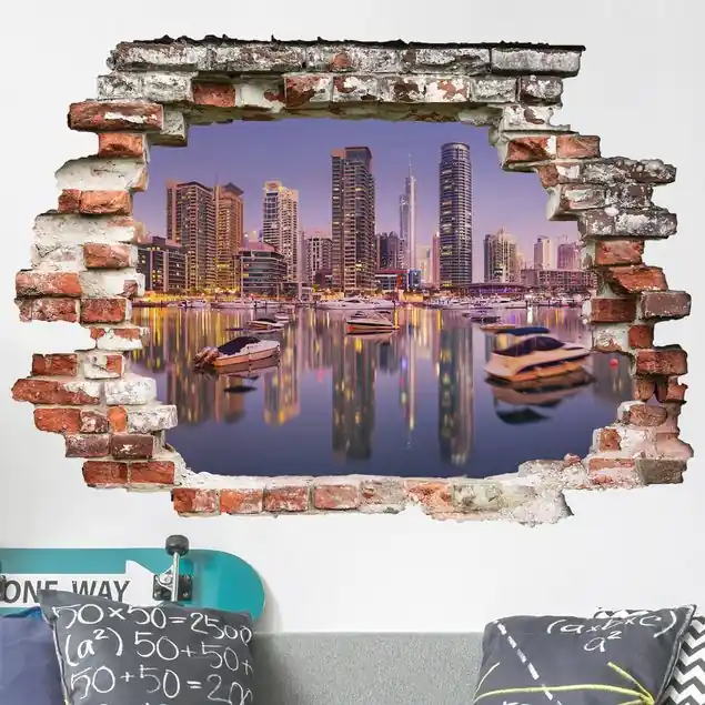 Begrenztes Angebot Dubai Skyline und Marina Wandtattoo