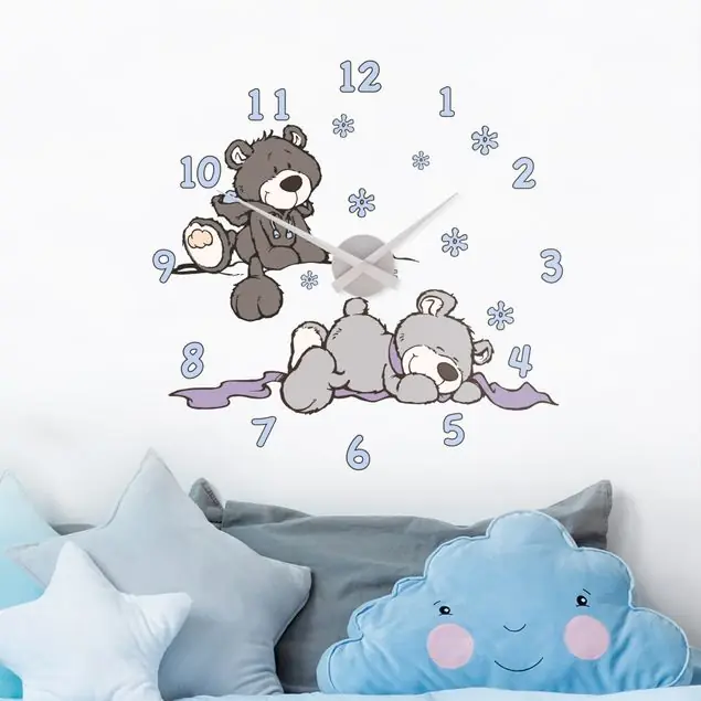 Beliebt NICI - Winter Bears Uhr Wandtattoo