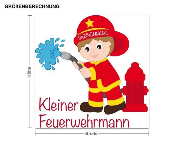 Kleiner Feuerwehrmann Wunschtext-Wandtattoo Saisonangebot