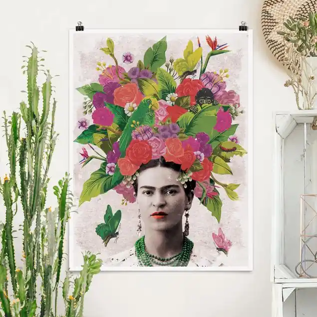 Frida Kahlo - Blumenportrait Nur Für Kurze Zeit