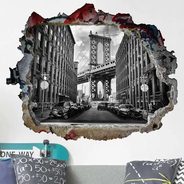 Günstig Manhattan Bridge in America Wandtattoo