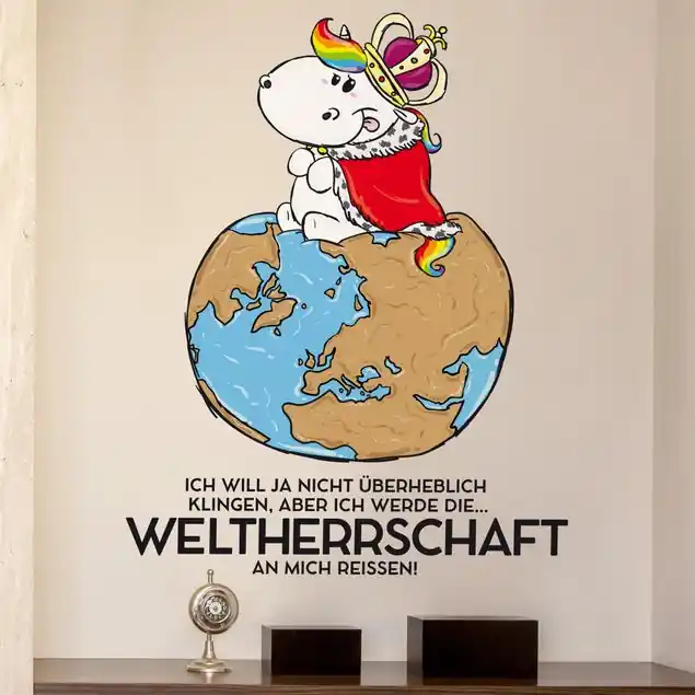 Direkt Vom Hersteller Pummeleinhorn - Weltherrschaft Wandtattoo