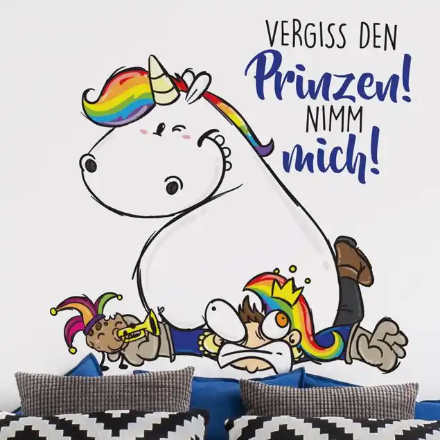Echt Pummeleinhorn - Vergiss den Prinzen Wandtattoo