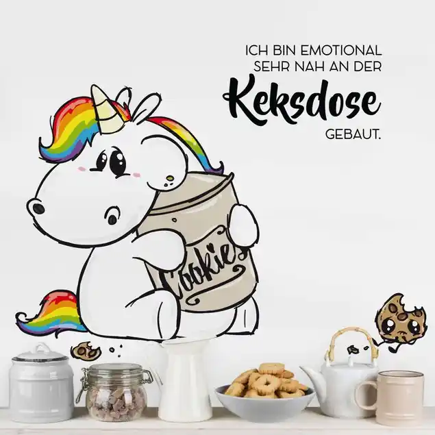 Pummeleinhorn - emotional Wandtattoo Kostenloser Versand