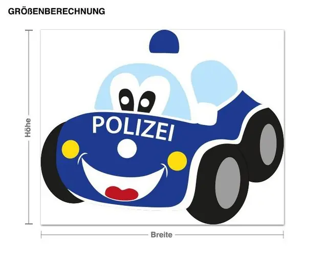 Billig Polizeiauto Wandtattoo
