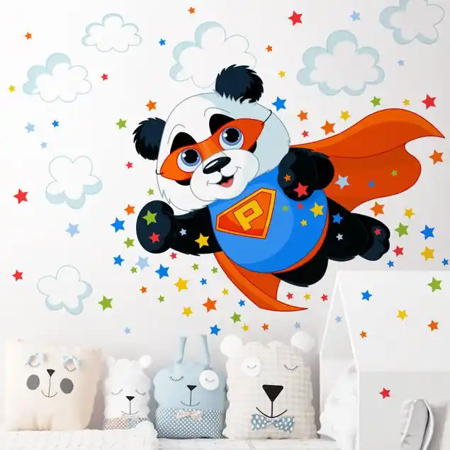 Super Panda Wandtattoo Aktuell