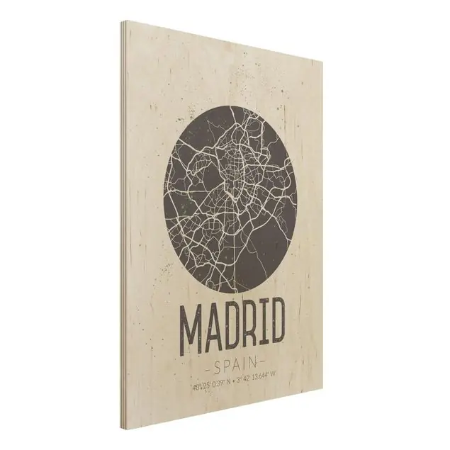 Stadtplan Madrid - Retro Nur Für Kurze Zeit