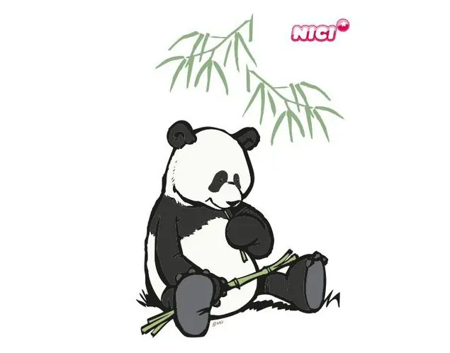 Highlight NICI - Wild Friends Panda Fu Bao Wandtattoo