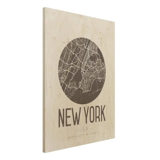Highlight Stadtplan New York - Retro
