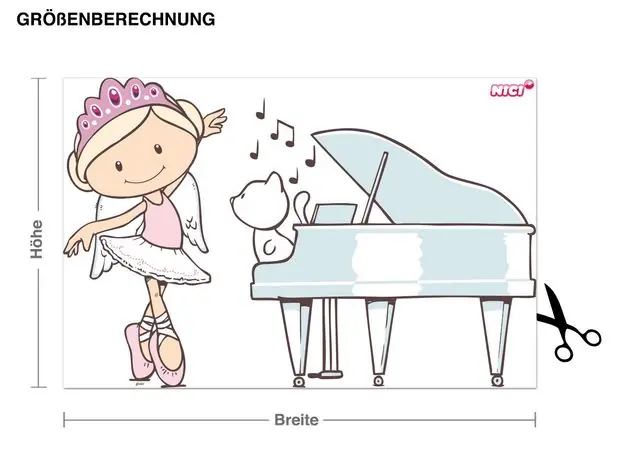 Preis Gesenkt NICI - Wonderland-Miniclara Wandtattoo