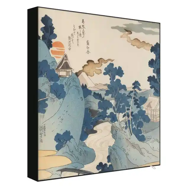 Asiatische Zeichnung mit Fluss Top-Angebot