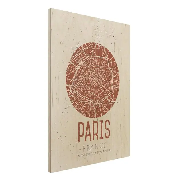 Stadtplan Paris - Retro Kostenloser Rückversand