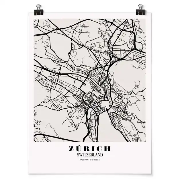 Beliebt Stadtplan Zürich - Klassik